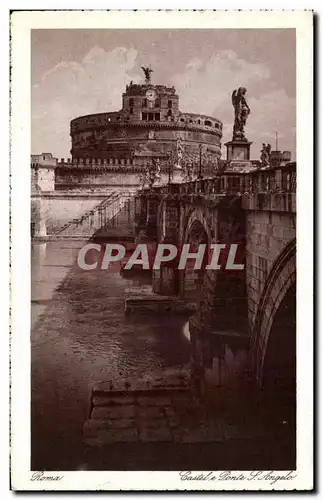 Cartes postales Italie Italia Roma Castel e ponte S Angelo