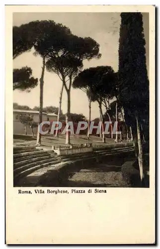 Cartes postales Italie Italia Roma Villa Borghese Piazza di Siena