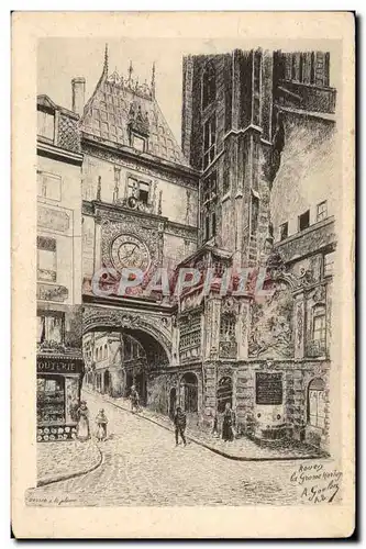 Cartes postales Rouen Gross horloge