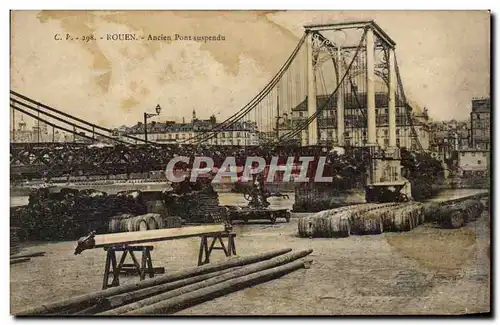 Cartes postales Rouen Ancien pont suspendu