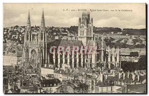 Cartes postales Rouen Eglise Saint Ouen Vue de la cathedrale