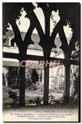 Ansichtskarte AK Abbaye de St Wandrille Vue prise du cloitre sur la cour interieure