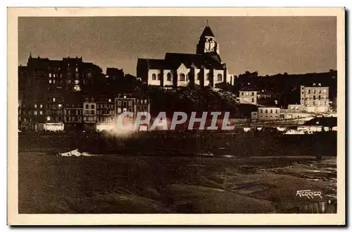 Cartes postales Le Treport Vue generale la nuit