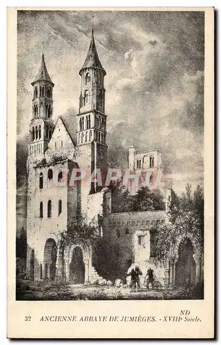 Cartes postales Ancienne abbaye de Jumieges 18eme