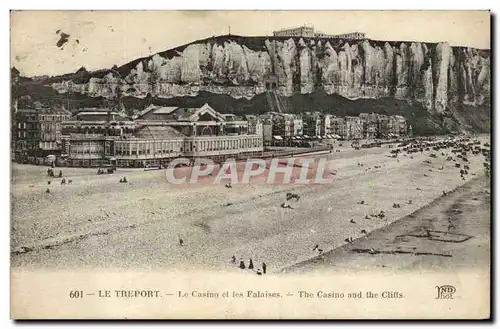 Cartes postales Le Treport Le casino et les falaises