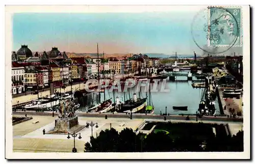 Cartes postales Le Havre La place Gambetta et le bassin du commerce