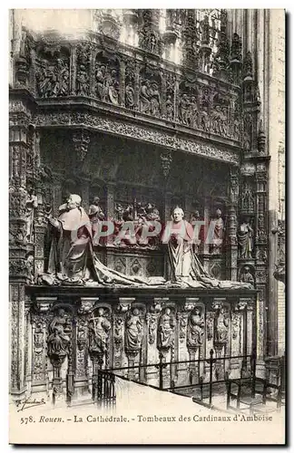 Cartes postales Rouen La cathedrale Tombeaux des cardinaux d&#39Amboise