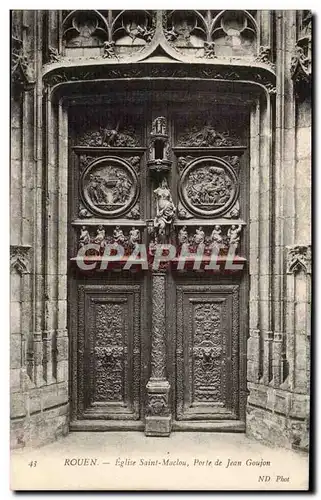 Cartes postales Rouen Eglise Saint Maclou Porte de Jean Goujon