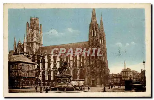 Ansichtskarte AK Rouen Statue de Napoleon 1er Eglise St ouen