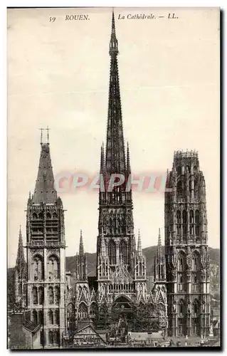 Cartes postales Rouen La cathedrale