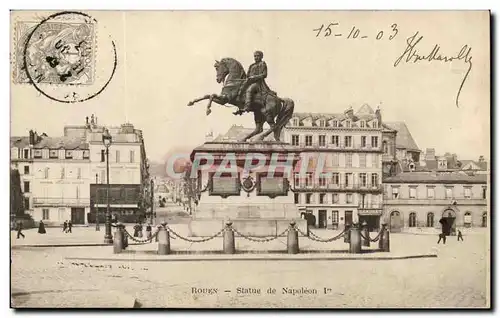 Cartes postales Rouen Statue de Napoleon 1er