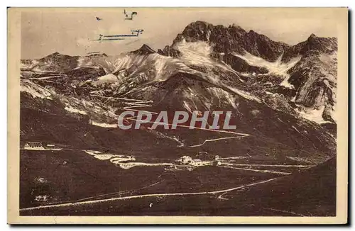 Cartes postales Dauphine Col du Lautaret et les lacets du Galibier le grand Galibier