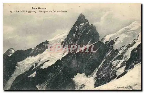 Cartes postales La meije Vue pres du col de Girose