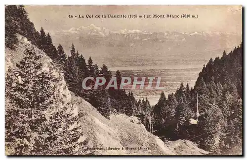 Cartes postales Le col de la Faucille (1325m) et le Mont Blanc
