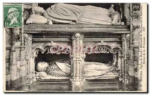 Cartes postales Bourg Eglise de Brou Mausolee de Marguerite d&#39Autriche Statue de la princesse