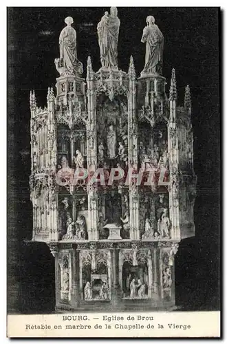 Cartes postales Bourg Eglise de Brou Retable en marbre de la chapelle de la vierge
