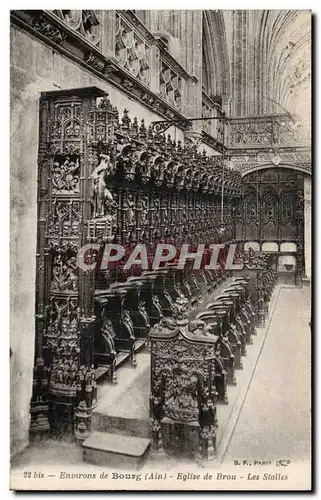 Cartes postales Bourg Environs Eglise de Brou Les stalles