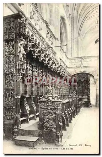 Cartes postales Bourg Environs Eglise de Brou Les stalles