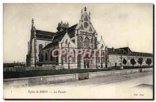 Ansichtskarte AK Eglise de Brou La facade