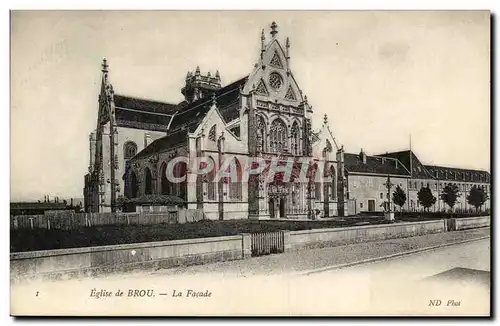 Cartes postales Eglise de Brou La facade