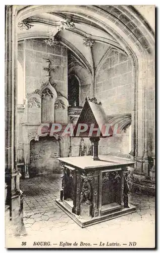 Cartes postales Bourg Eglise de Brou Le lutrin
