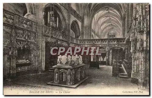 Cartes postales Bourg Eglise de Brou Le choeur
