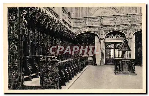 Ansichtskarte AK Bourg Eglise de Brou Les stalles (cote Sud)