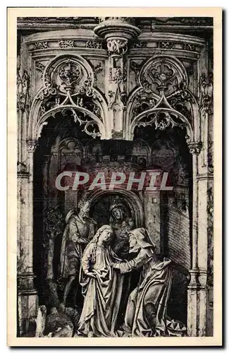 Cartes postales Bourg Eglise de Brou retable des sept joies de la vierge (la Visitation)