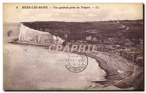 Cartes postales Mers les Bains Vue generale prise du Treport