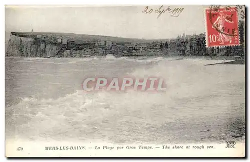 Ansichtskarte AK Mers les Bains La plage par gros temps