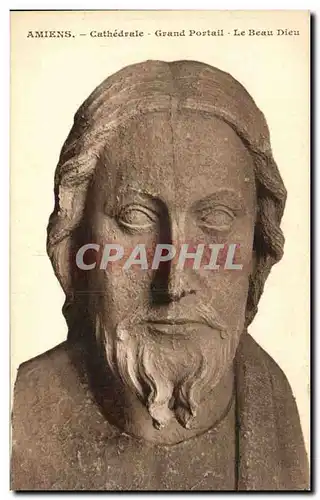 Cartes postales Cathedrale d'Amiens Grand portail le Beau Dieu