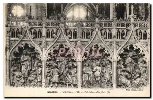 Cartes postales Cathedrale Amiens Vie de Saint Jean Baptiste