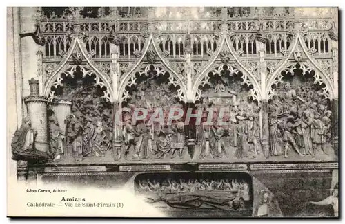 Cartes postales Cathedrale Amiens Vie de Saint Firmin