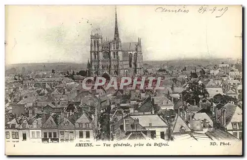 Cartes postales Amiens Vue generale prise du beffroi