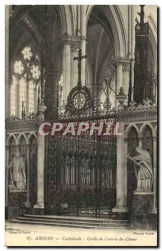 Cartes postales Amiens Cathedrale Grille de l'entree du choeur