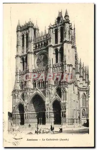 Cartes postales Amiens La cathedrale (facade)