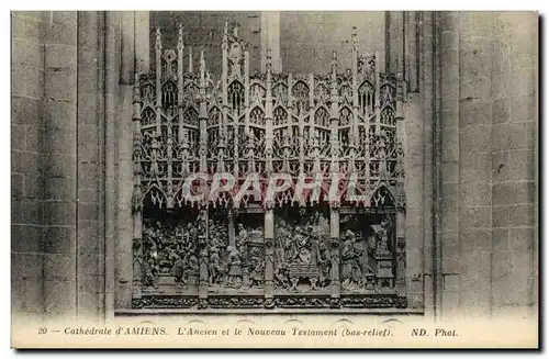 Cartes postales Amiens Cathedrale L'ancien et le nouveau testament