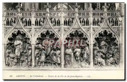 Cartes postales Amiens La cathedrale Scenes de la vie de Saint Jean Baptiste