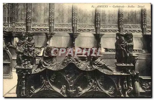 Cartes postales Amiens La cathedrale Stalles Detail