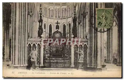 Ansichtskarte AK Amiens La cathedrale Entree du choeur