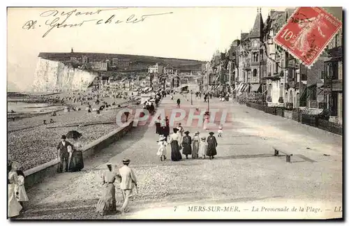 Cartes postales Mers les Bains La promenade de la plage