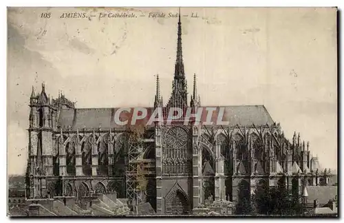 Ansichtskarte AK Amiens La cathedrale Facade sud