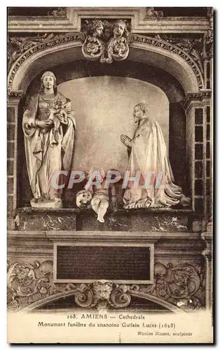 Cartes postales Amiens La cathedrale Monument funebre du chanoine Guilain Lucas (1628) Ange Angel