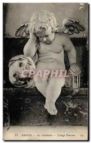 Cartes postales Amiens La cathedrale L'ange pleureur Angel Ange