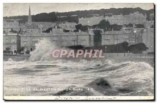Cartes postales Great Britain High tide at Wston Super Mare