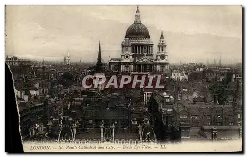 Ansichtskarte AK Great Britain Londres london St Paul&#39s Cathedral and city