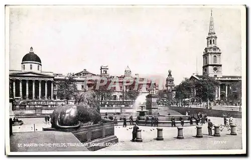 Ansichtskarte AK Great Britain Londres london St Martin in the fields Trafalgar square