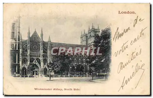 Ansichtskarte AK Great Britain Londres London Westminster abbey North side