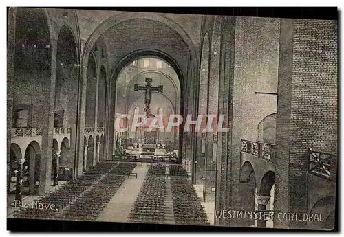 Cartes postales Great Britain Londres London Westminster cathedrale The nave