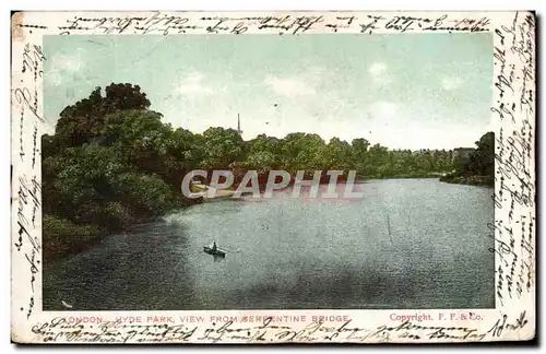 Cartes postales Great Britain Londres London Wyde park View from Serpentine bridge